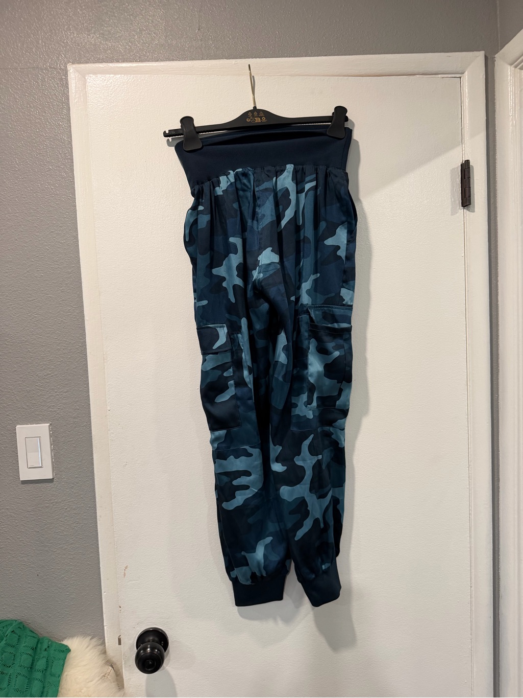 Teal And Navy Blue Camo Cinq A Sept Jogger Pants